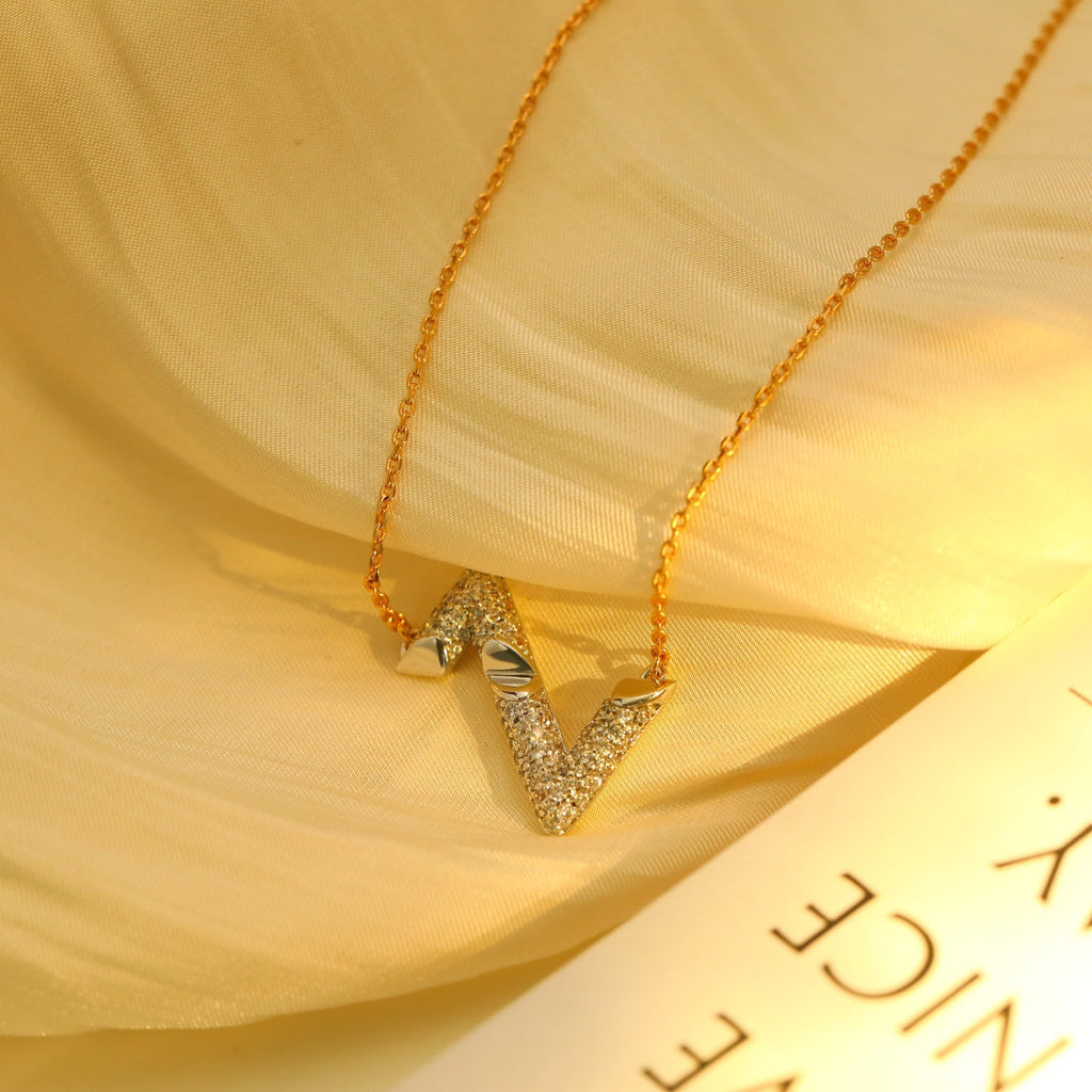 [Marin]COLLIER PENDENTIF VOLT DIAMANT ARGENT