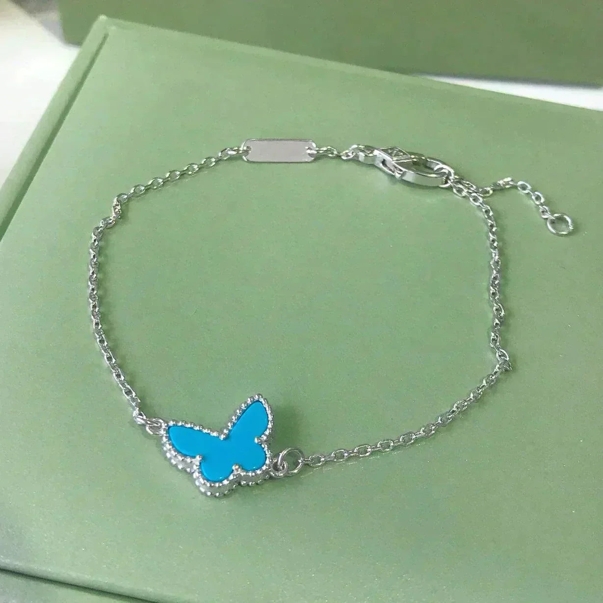 [Marin]BUTTERFLY TURQUOISE BUTTERFLY BRACELET SILVER
