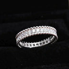[Marin]BAGUE EN ARGENT SERTIE DE DIAMANTS PERLÉS
