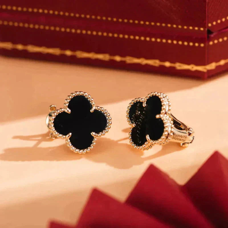 [Marin]CLOVER MEDIUM 1 MOTIFS オニキス スタッドピアス