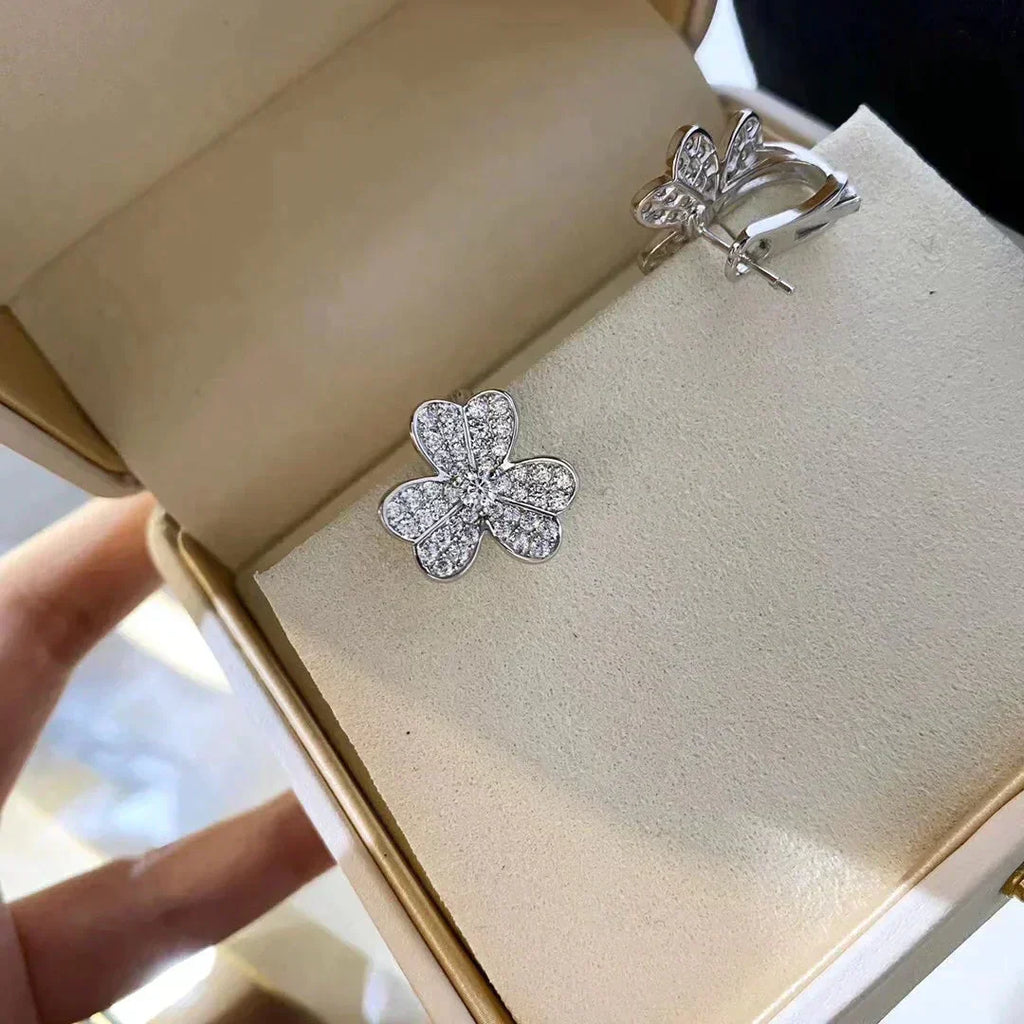 [Marin]CLOVER COMOS DIAMOND EARRINGS SILVER