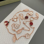 [Marin]LUCKY SPRING 15 MOTIFS ROSE GOLD NECKLACE