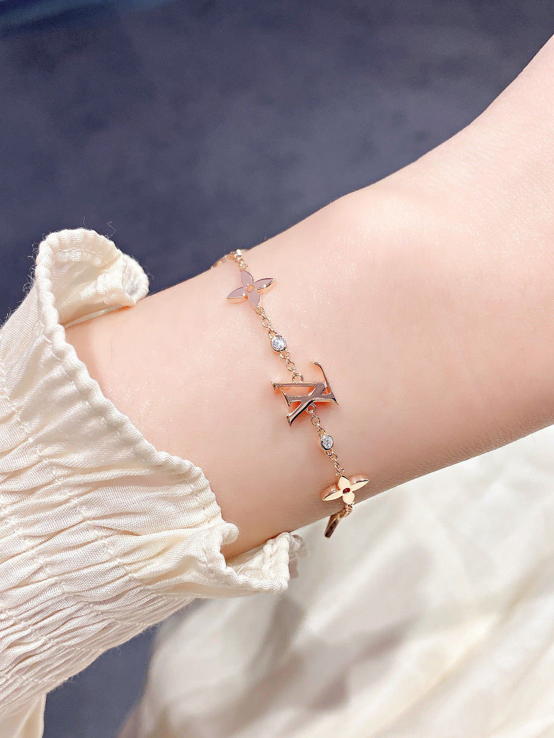 [Marin]BRACELET ÉTOILE ET SOLEIL 7 MOTIFS OR
