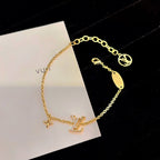[Marin]LOGO STAR MOTIF GOLD BRACELET