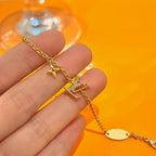 [Marin]LOGO STAR MOTIF GOLD BRACELET