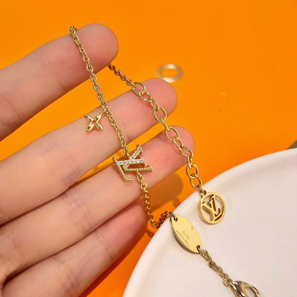 [Marin]LOGO STAR MOTIF GOLD BRACELET