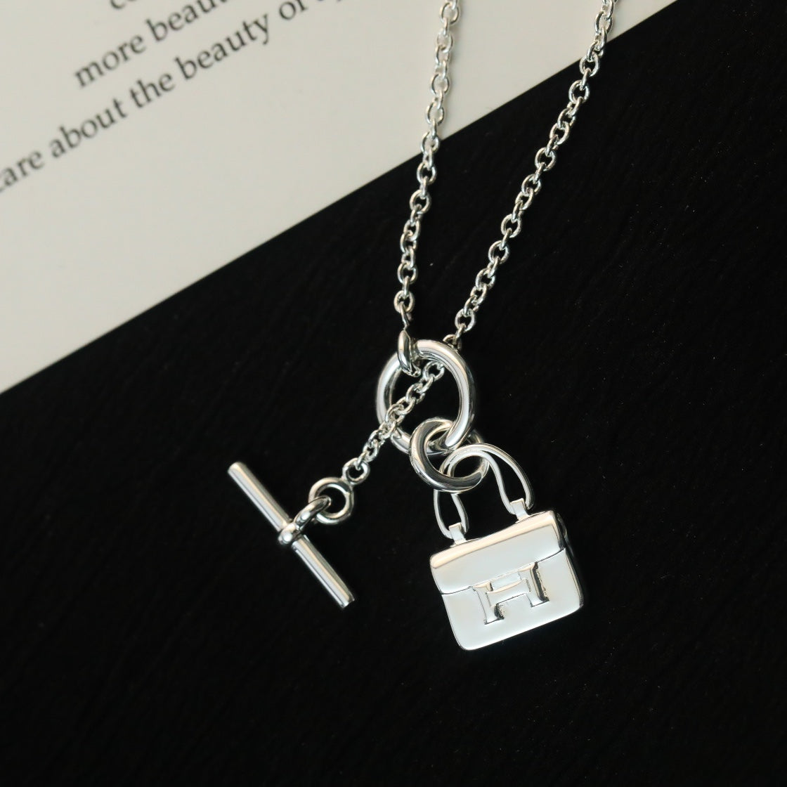 [Marin]POP H PEDANT SILVER NECKLACE