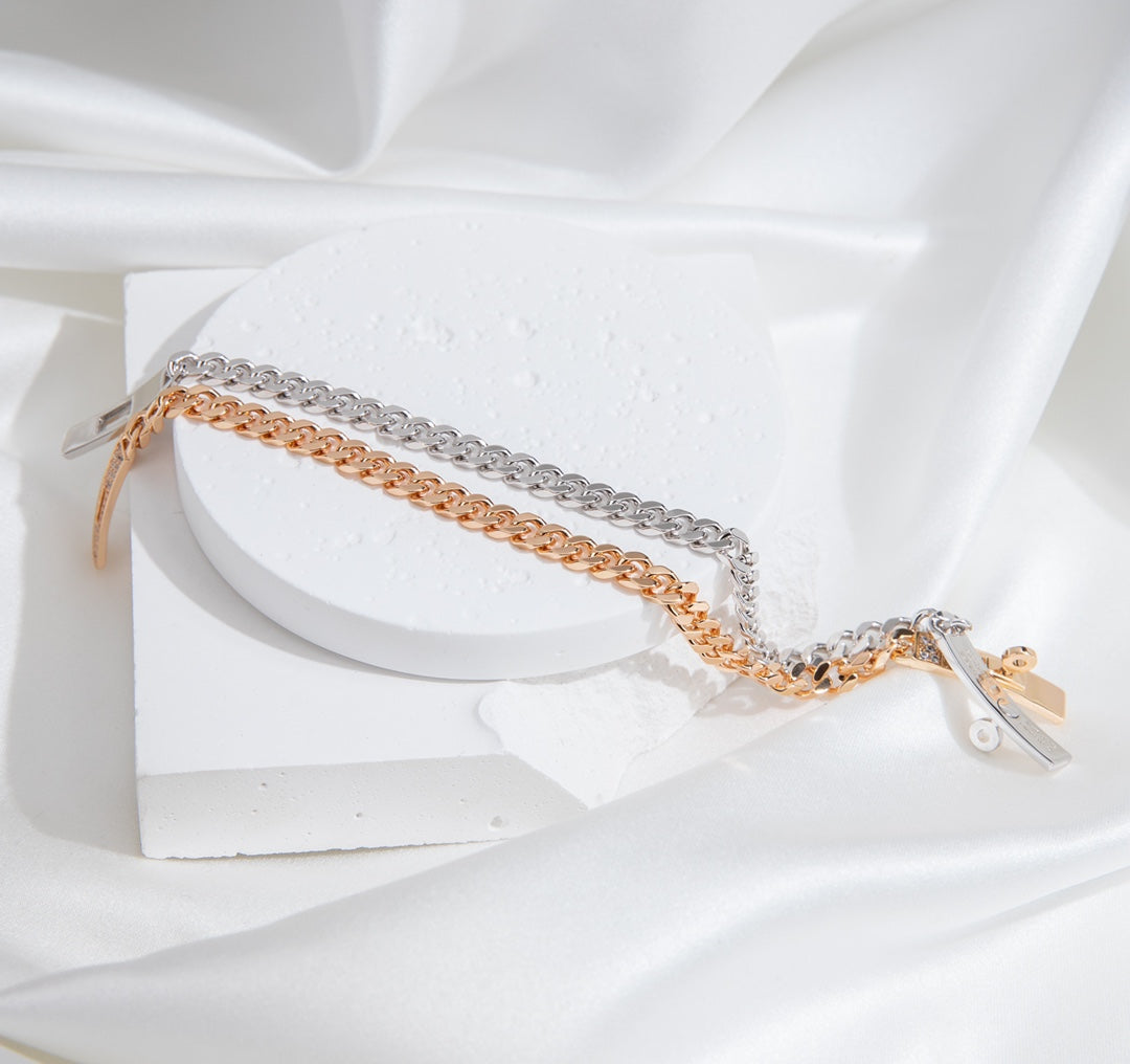 [Marin]KELLY CHAIN SILVER DIAMOND BRACELET