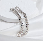 [Marin]KELLY CHAIN SILVER DIAMOND BRACELET