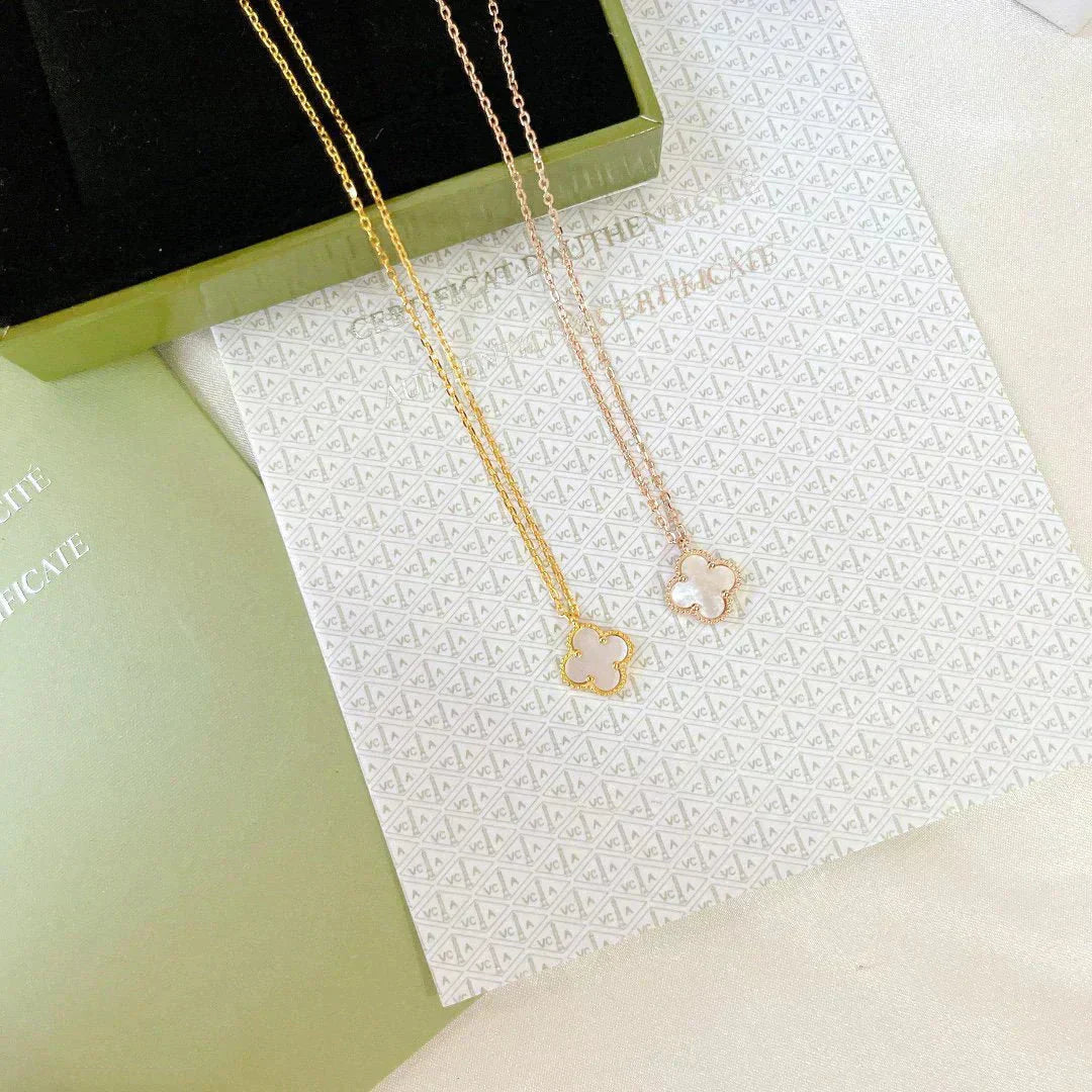 [Marin]CLOVER MINI 9.5MM WHITE MOTHER-OF-PEARL NECKLACE