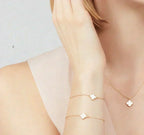 [Marin]CLOVER MINI 9.5MM WHITE MOTHER-OF-PEARL NECKLACE