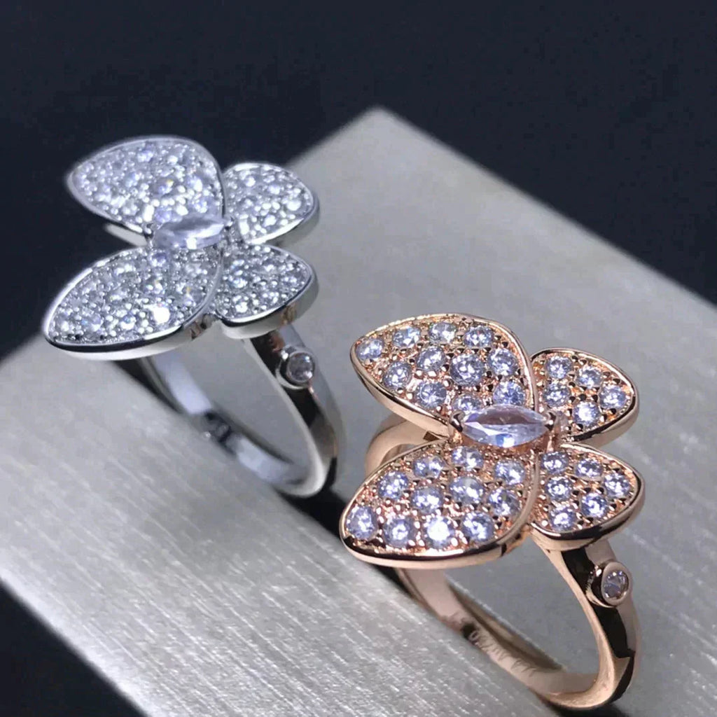 [Marin]BAGUE PAPILLON EN OR ROSE ET DIAMANTS
