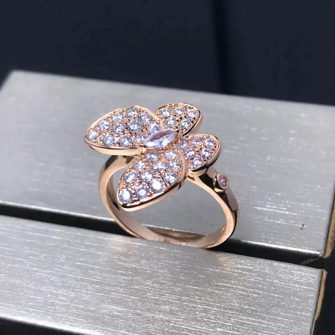 [Marin]BUTTERFLY PINK GOLD DIAMOND RING