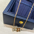 [Marin]COLLIER STAR BLOSSOM OR ROSE DIAMANTS
