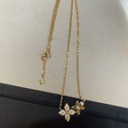 [Marin]COLLIER STAR BLOSSOM OR ROSE DIAMANTS
