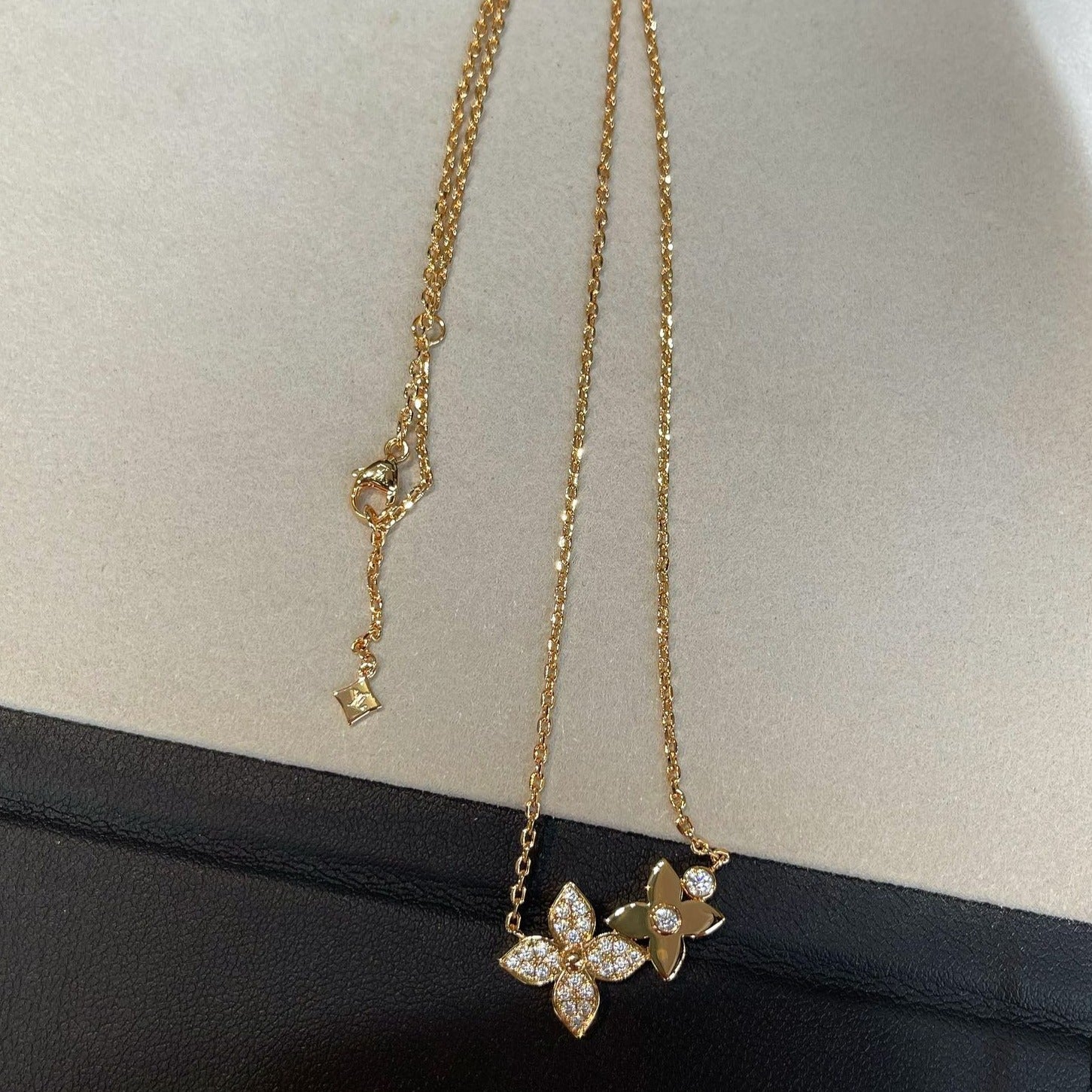 [Marin]STAR BLOSSOM NECKLACE PINK GOLD DIAMONDS