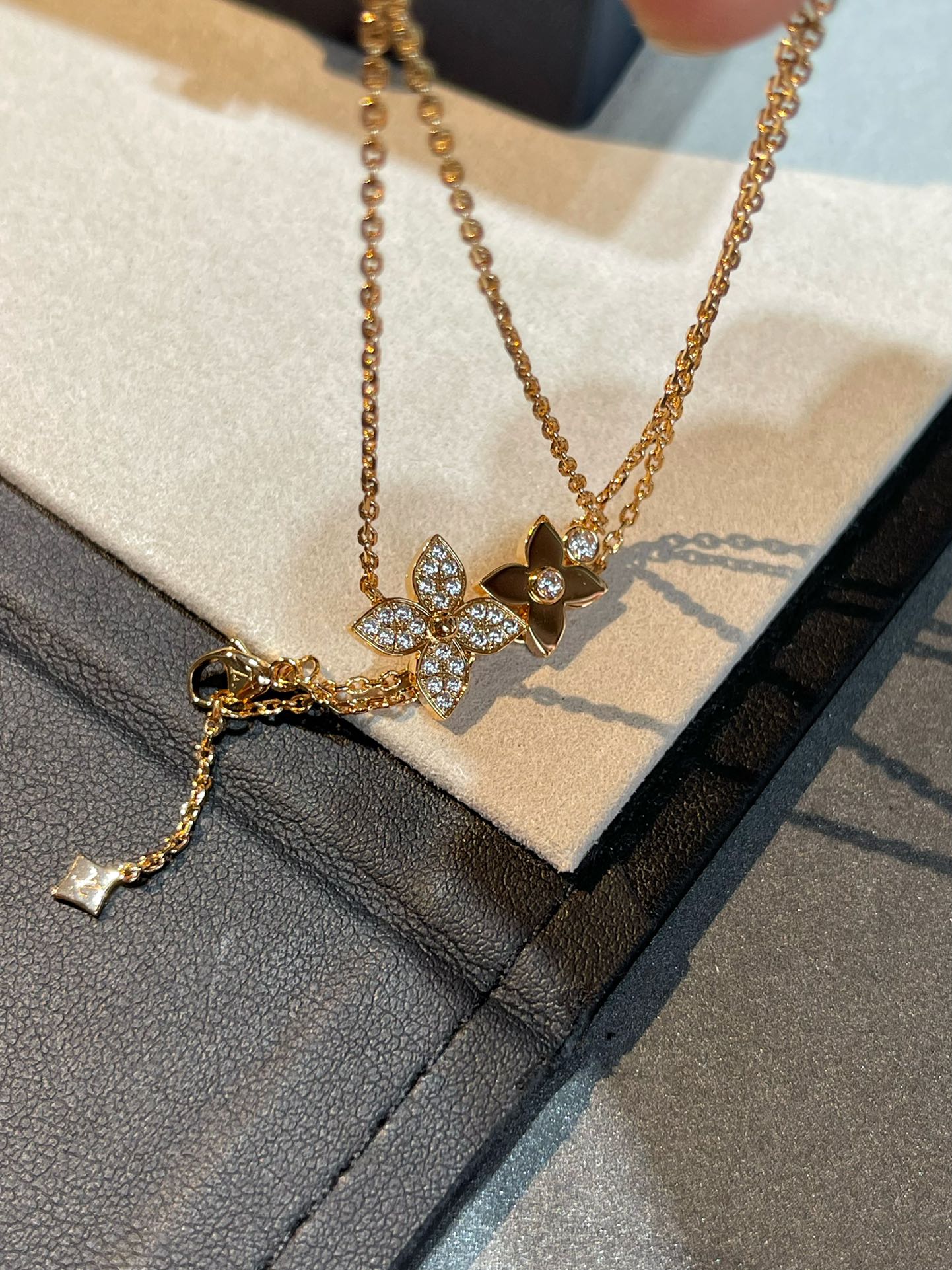 [Marin]STAR BLOSSOM NECKLACE PINK GOLD DIAMONDS