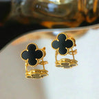 [Marin]CLOVER MEDIUM 1 MOTIFS オニキス スタッドピアス