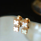 [Marin]CLOVER MINI 9.5MM WHITE MOP EARRINGS