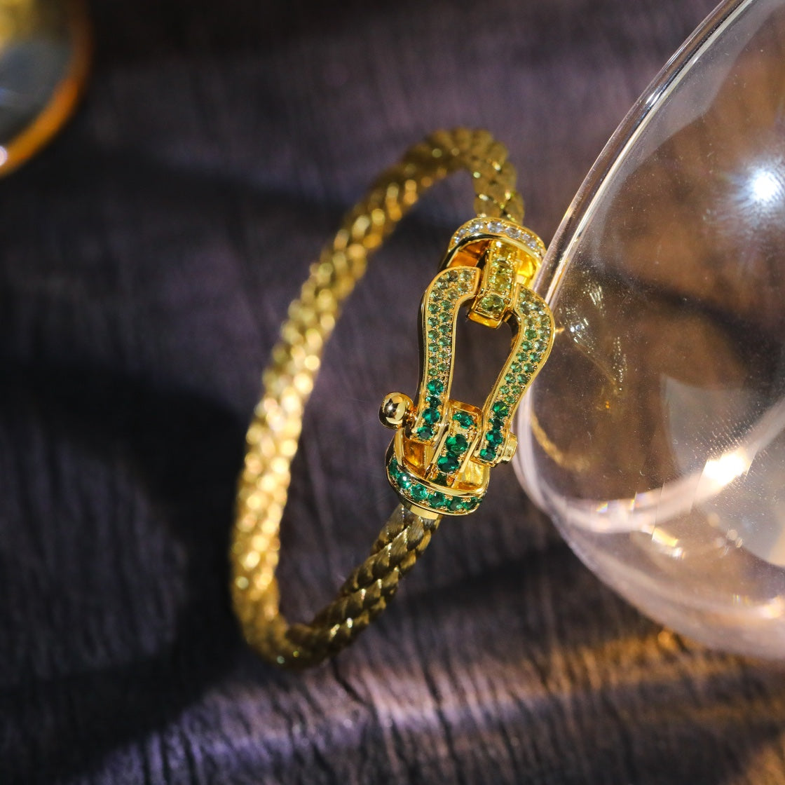 [Marin]FORCE 10 GOLD GREEN DIAMOND PAVED