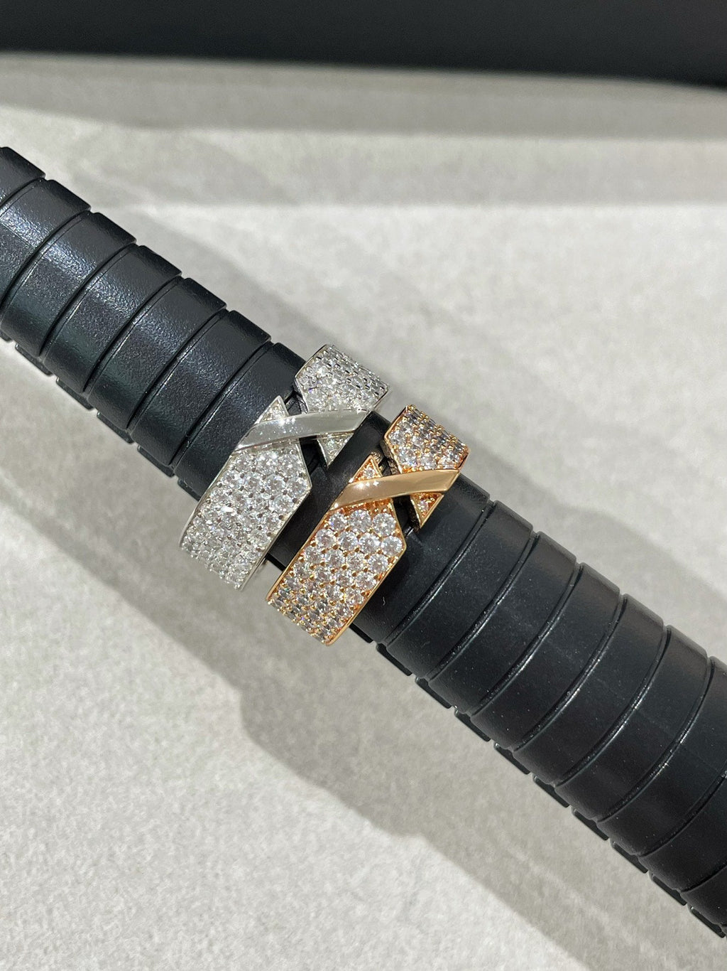 [Marin]LIENS EVIDENCE  DIAMOND PAVED RING