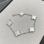 [⭐Shinejoy]CLOVER WHITE PEARL MOP BRACELET 5 MOTIFS COLLECTION