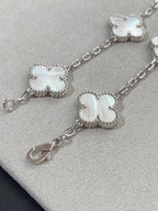 [⭐Shinejoy]CLOVER WHITE PEARL MOP BRACELET 5 MOTIFS COLLECTION