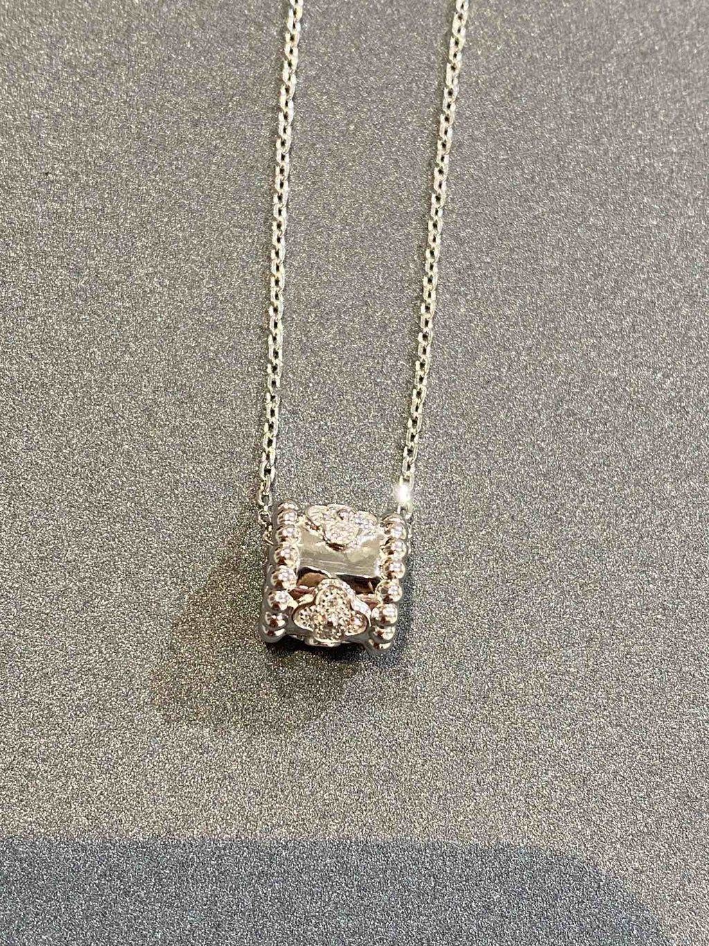 [Marin]PERLEE PEDANT SIVLER DIAMOND NECKLACE