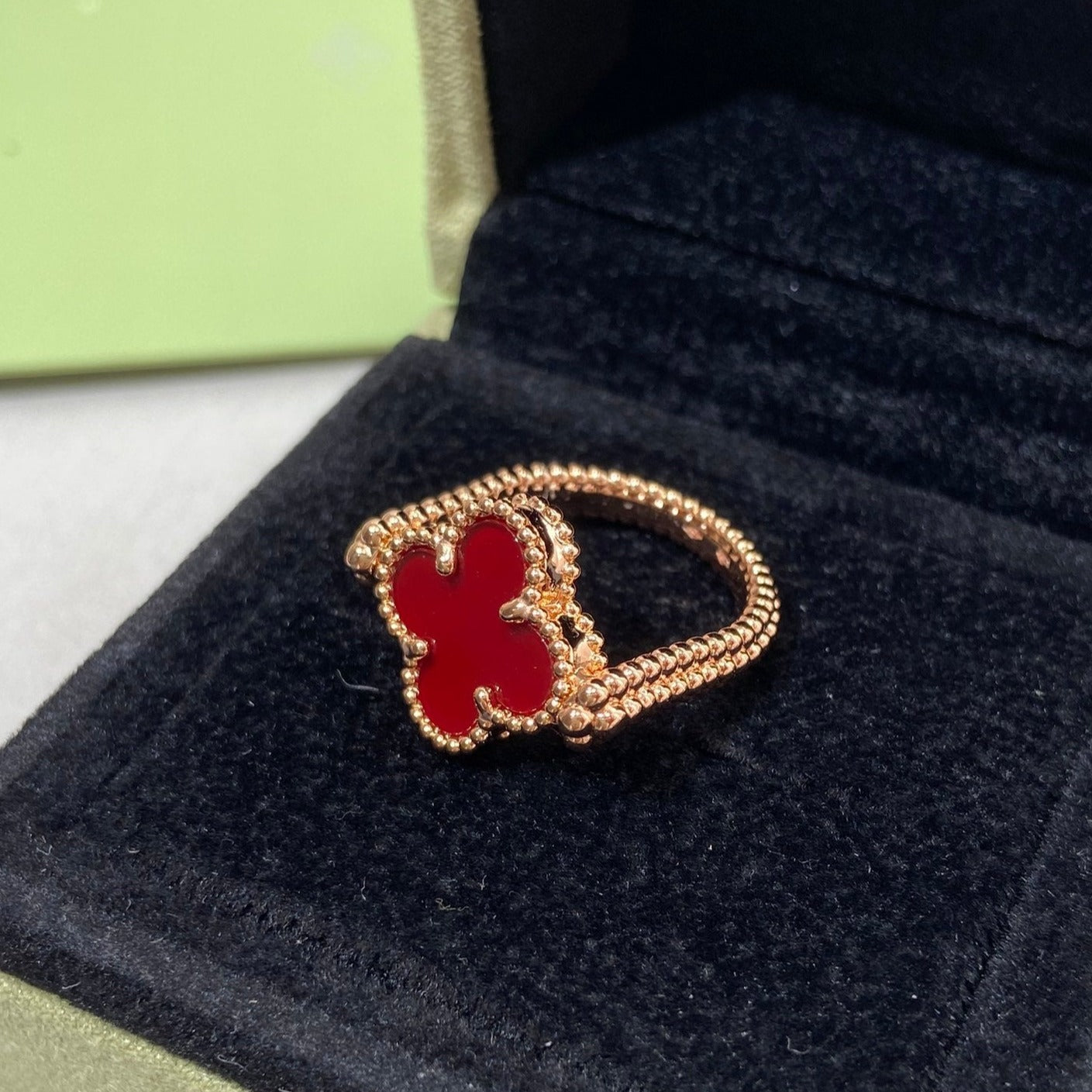 [Marin]CLOVER RIVERSIBLE ROSE GOLD RING
