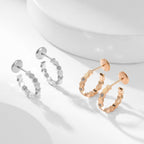 [Marin]BEE LOVE DIAMOND HOOP EARRINGS