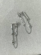 [Marin]CHAINE CHAOS DIAMOND DROP EARRINGS