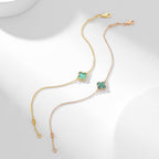 [Marin]BRACELET CLOVER MALACHITE 1 MOTIF