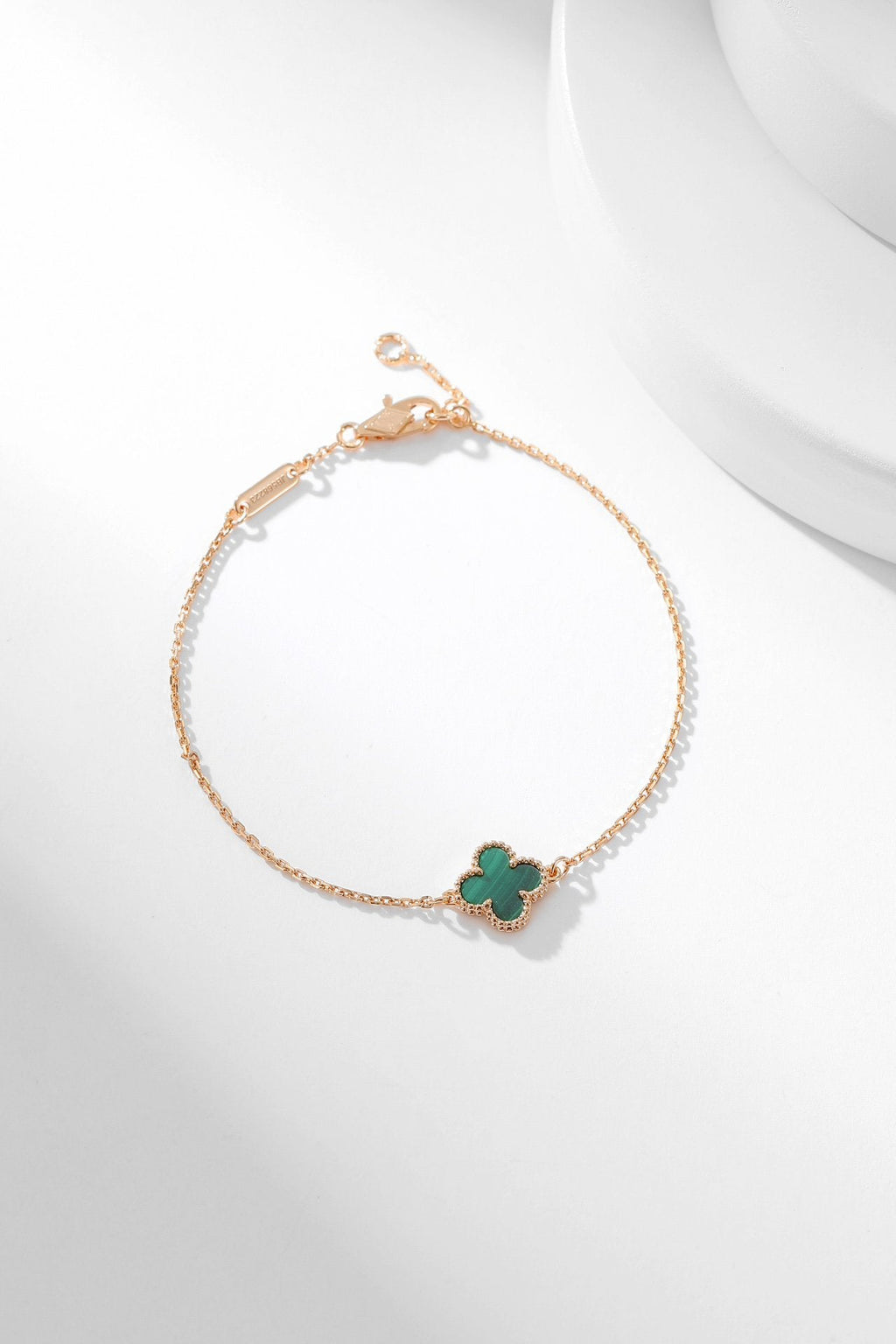 [Marin]BRACELET CLOVER MALACHITE 1 MOTIF