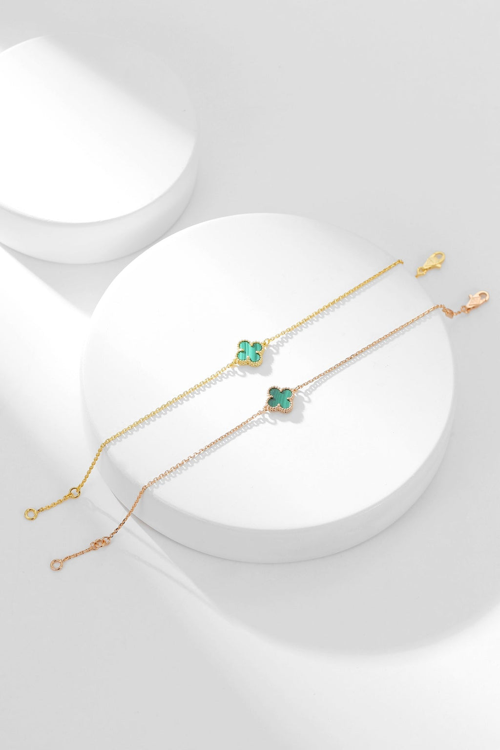 [Marin]BRACELET CLOVER MALACHITE 1 MOTIF