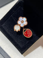 [Marin]BAGUE TRÈFLE 3 MOTIFS OR ROSE
