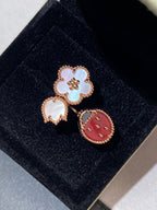 [Marin]BAGUE TRÈFLE 3 MOTIFS OR ROSE
