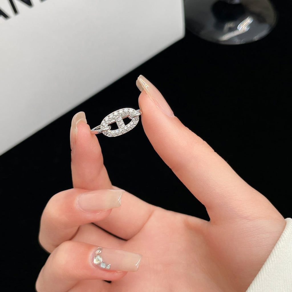 [Marin]RONDE SMALL SILVER DIAMOND RING