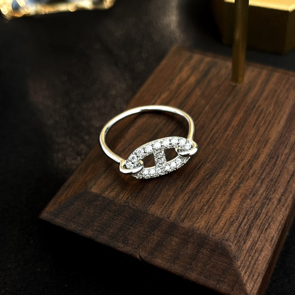 [Marin]RONDE SMALL SILVER DIAMOND RING
