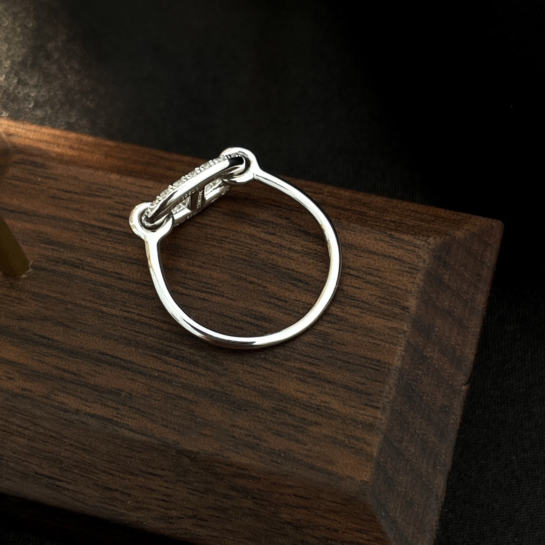 [Marin]RONDE SMALL SILVER DIAMOND RING