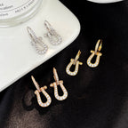 [Marin]FORCE 10 FULL DIAMOND DROP EARRINGS MEDIUM MODEL