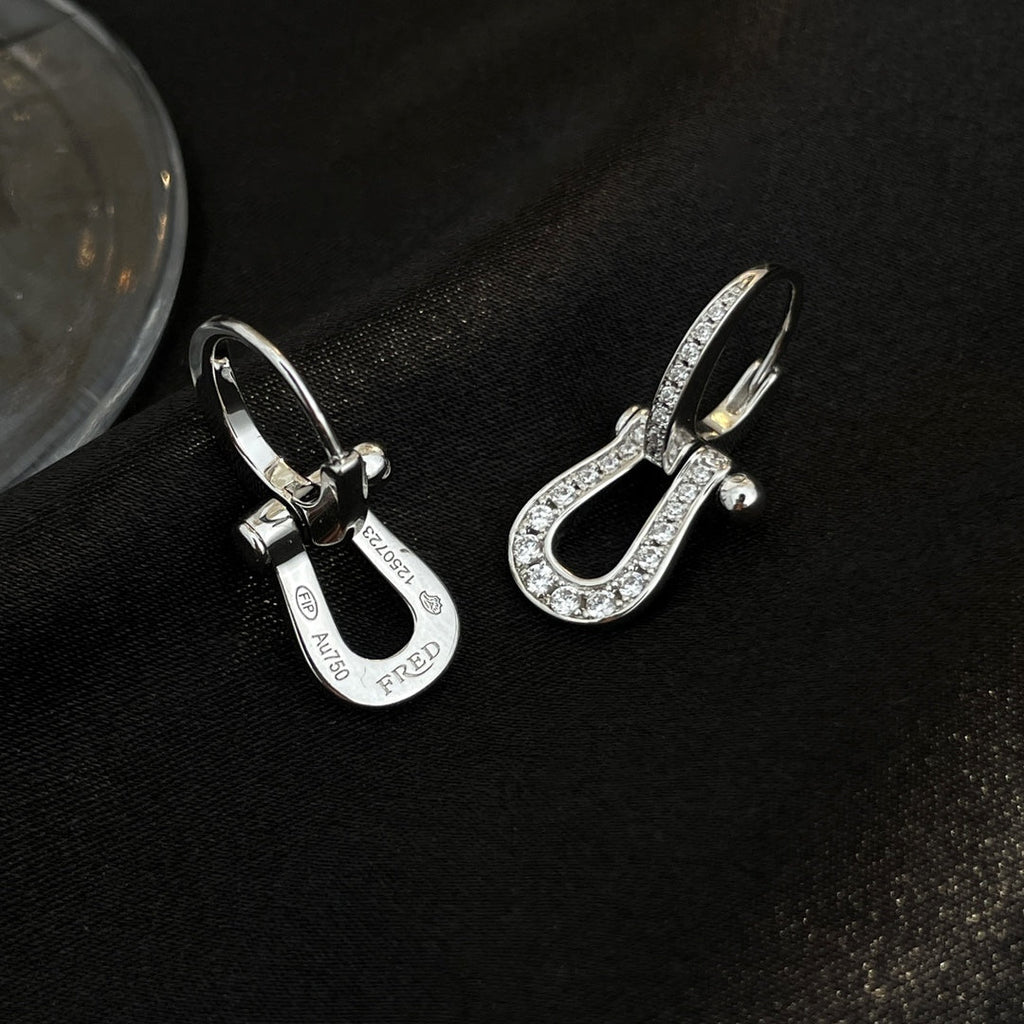 [Marin]FORCE 10 FULL DIAMOND DROP EARRINGS MEDIUM MODEL