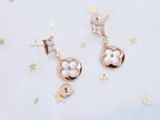 [Marin]STAR AND SUN PINK GOLD MOP DROP EARRINGS