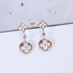 [Marin]STAR AND SUN PINK GOLD MOP DROP EARRINGS