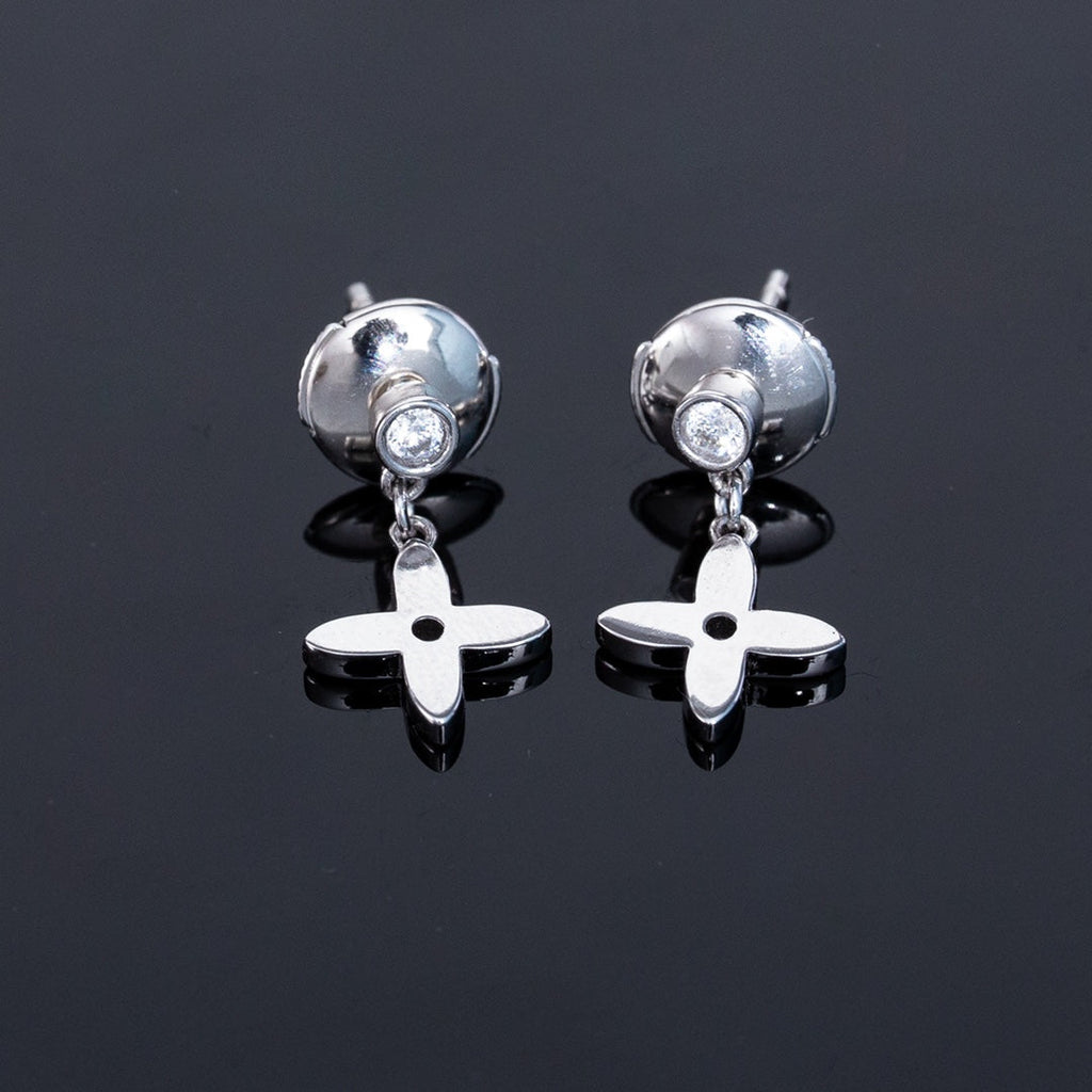 [Marin]VIDYLLE SILVER DIAMOND MINI DROP EARRINGS