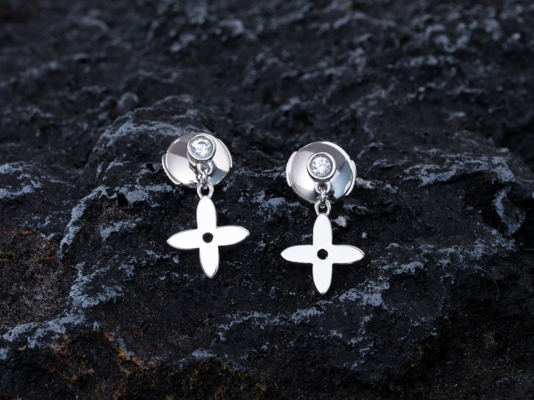 [Marin]VIDYLLE SILVER DIAMOND MINI DROP EARRINGS