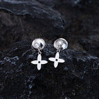 [Marin]VIDYLLE SILVER DIAMOND MINI DROP EARRINGS
