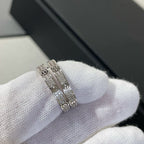 [Marin]LOVE DIAMOND SILVER HOOP EARRINGS
