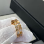 [Marin]LOVE DIAMOND PINK GOLD HOOP EARRINGS
