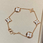 [Marin]STAR AND SUN 5 MOTIF MOP PINK GOLD BRACELET
