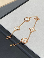 [Marin]STAR AND SUN 5 MOTIF MOP PINK GOLD BRACELET